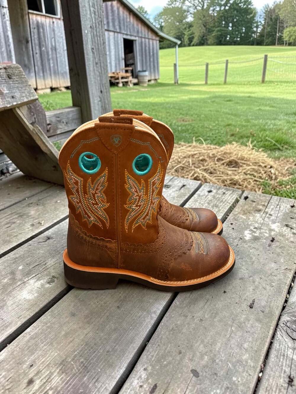 Ariat Women's Brown Leather Western Boots Size 7B